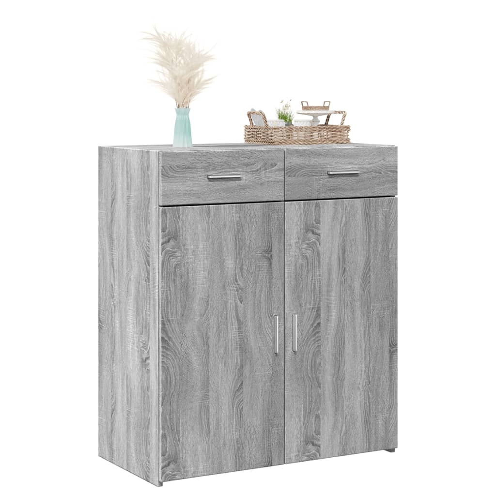 Sideboard Grey Sonoma 80x42.5x93 cm Engineered Wood